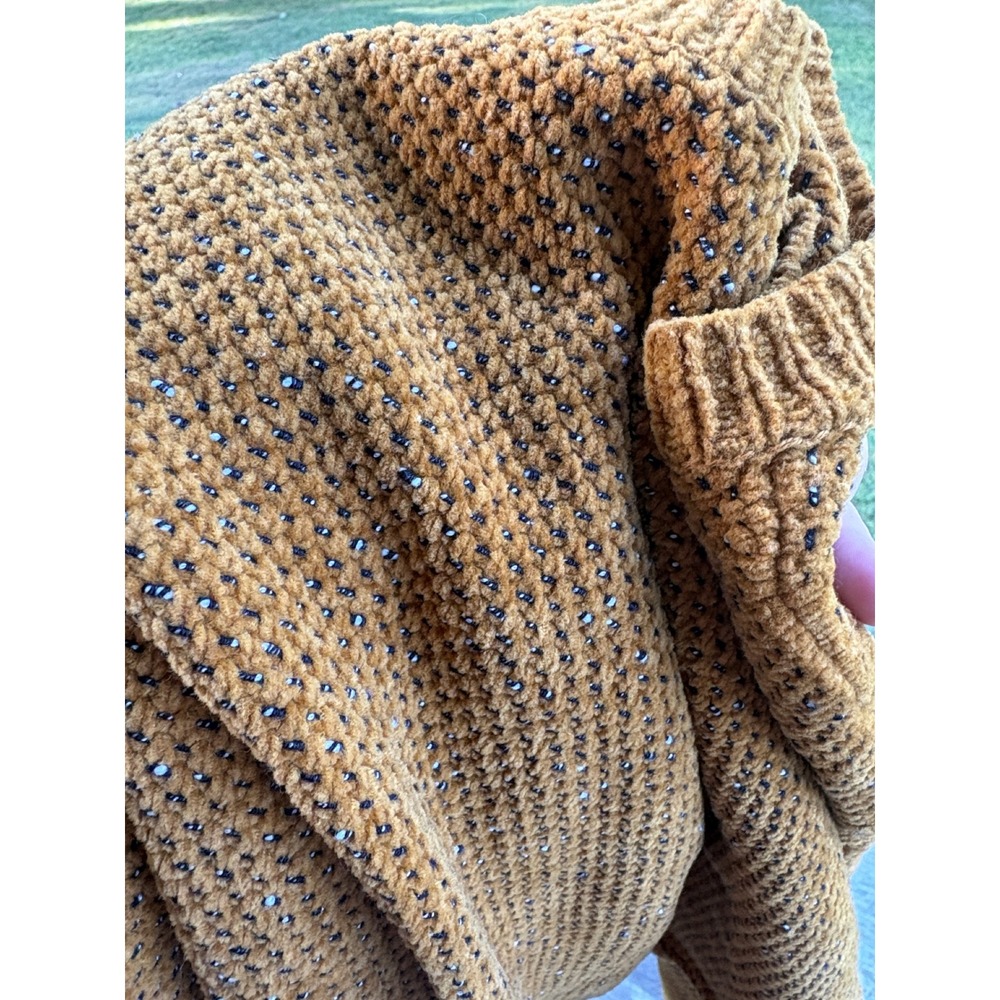 Eileen Fisher Sweater L Mustard Organic Cotton Chenille Oversized Never Worn - Picture 9 of 9